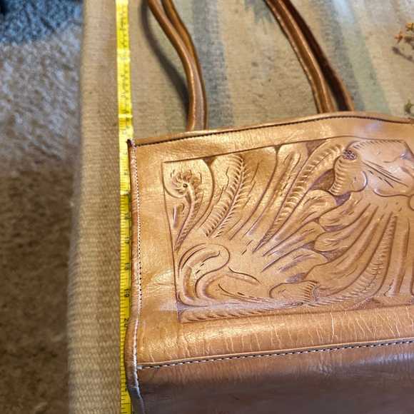 Classic Western Tooled Leather handbag by Force Ten EUC - Picture 8 of 13